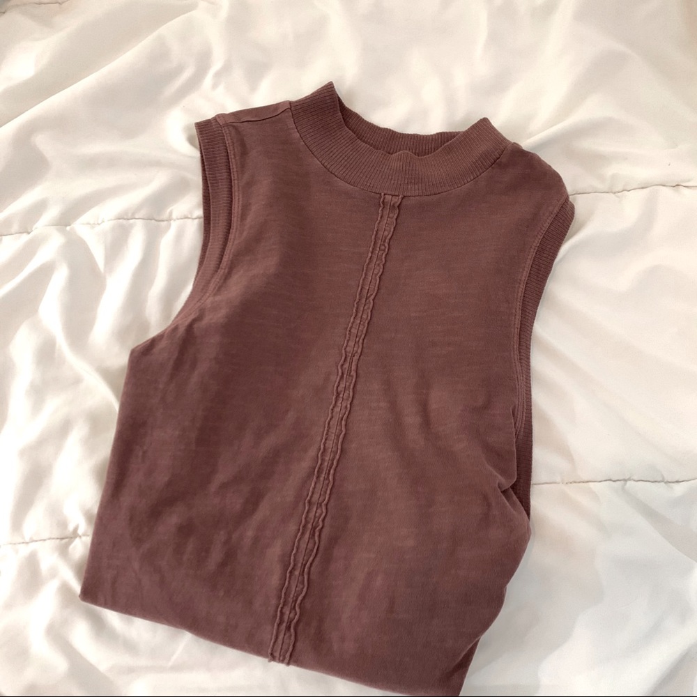 Anthropologie mauve brown tank